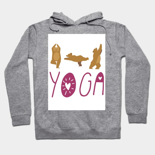 Yoga Bears Hoodie by She Gets Creative